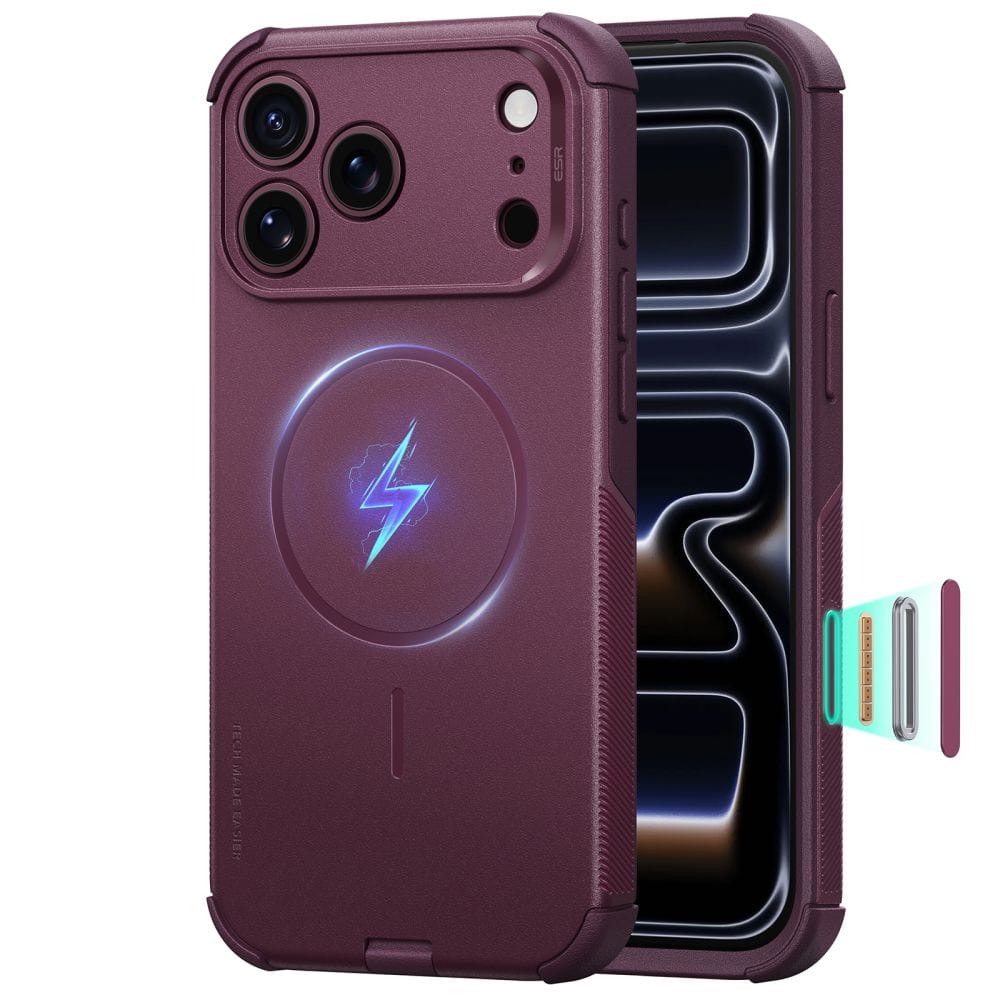 Θήκη iPhone 18 Pro / 17 Pro ESR Cyber Tough MagSafe Deep Burgundy