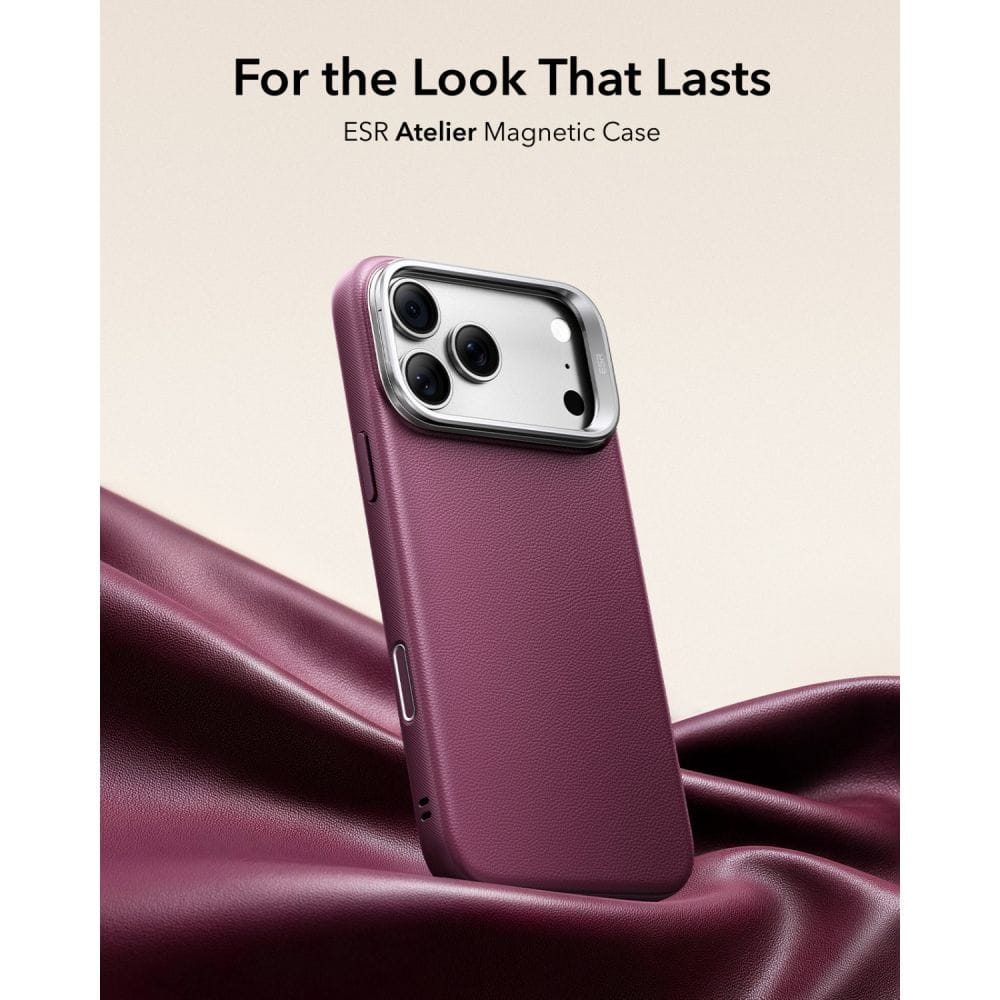 Θήκη iPhone 18 Pro / 17 Pro ESR Atelier Kickstand MagSafe Deep Burgundy - Image 2