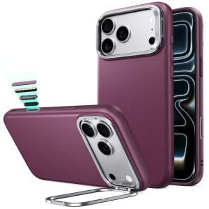 Θήκη iPhone 18 Pro / 17 Pro ESR Atelier Kickstand MagSafe Deep Burgundy