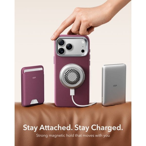 Θήκη iPhone 18 Pro / 17 Pro ESR Atelier Kickstand MagSafe Deep Burgundy - Image 7