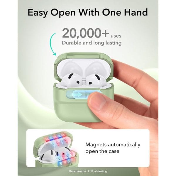 Θήκη AirPods 5 / 4 ESR Pulse HaloLock MagSafe Light Green - Image 4