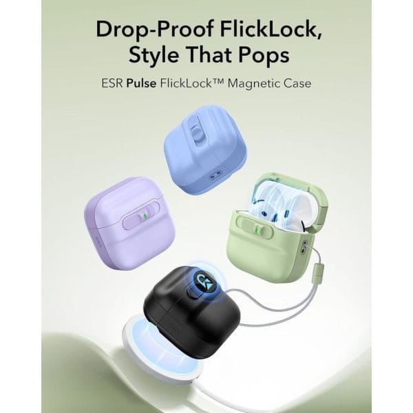 Θήκη AirPods 5 / 4 ESR Pulse HaloLock MagSafe Light Green - Image 7