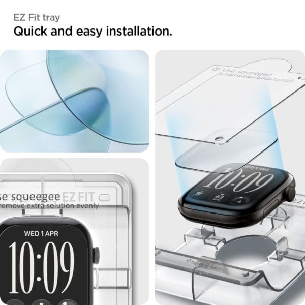 Μεμβράνη Προστασίας Apple Watch 12 42mm Spigen EliteShield EZ Fit 2-Pack Clear (AFL12329) - Image 7