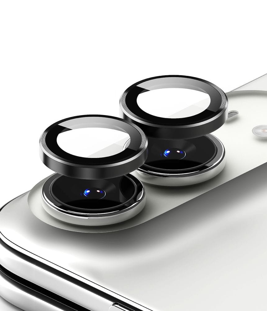 Τζάμι Προστασίας Κάμερας iPhone Duo Ringke Camera Frame 2-Pack Black - Image 2