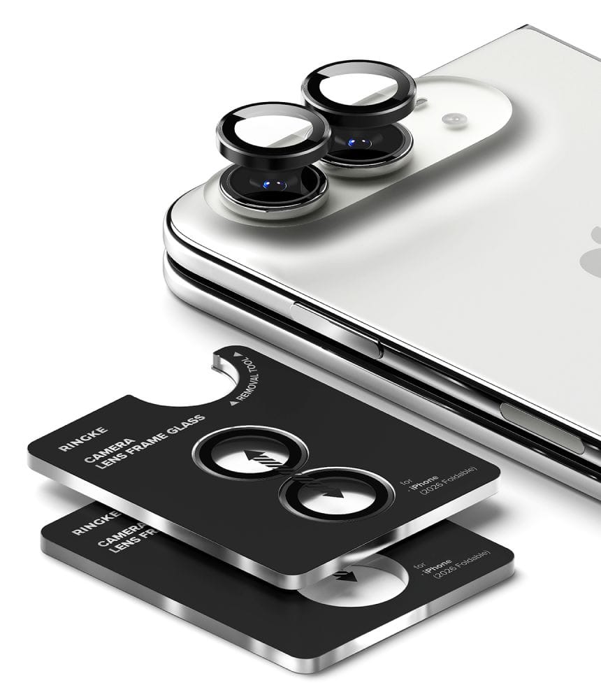 Τζάμι Προστασίας Κάμερας iPhone Duo Ringke Camera Frame 2-Pack Black - Image 3