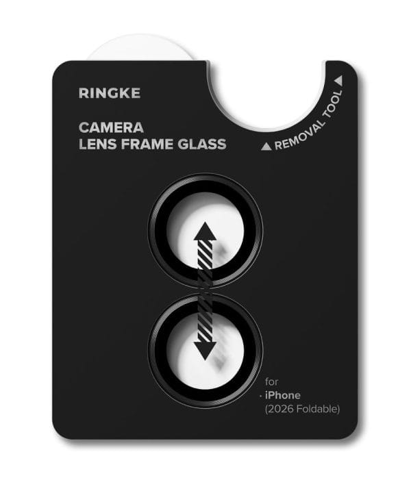 Τζάμι Προστασίας Κάμερας iPhone Duo Ringke Camera Frame 2-Pack Black - Image 4
