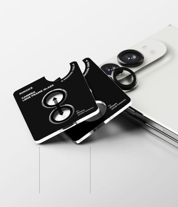 Τζάμι Προστασίας Κάμερας iPhone Duo Ringke Camera Frame 2-Pack Black - Image 6