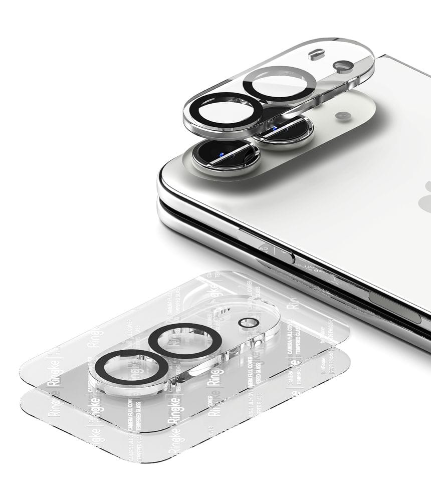 Τζάμι Προστασίας Κάμερας iPhone Duo Ringke Camera Full Cover 2-Pack Black - Image 3