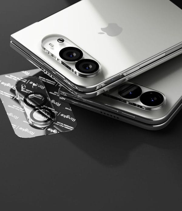 Τζάμι Προστασίας Κάμερας iPhone Duo Ringke Camera Full Cover 2-Pack Black - Image 4