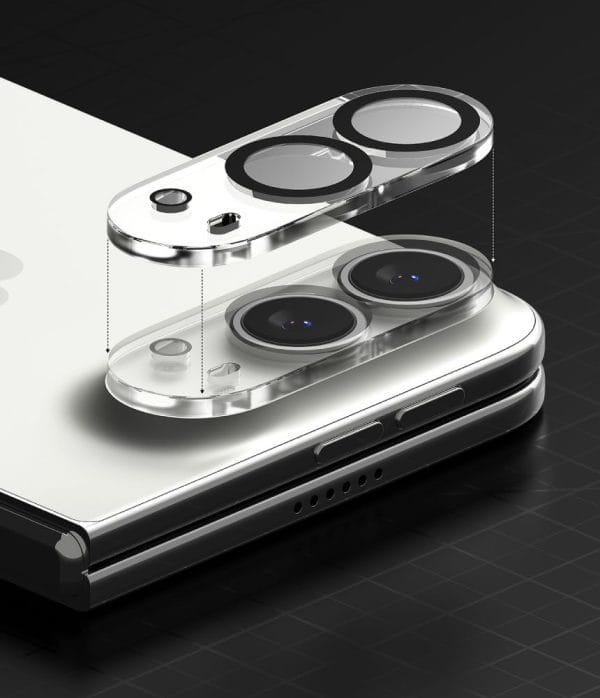 Τζάμι Προστασίας Κάμερας iPhone Duo Ringke Camera Full Cover 2-Pack Black - Image 5