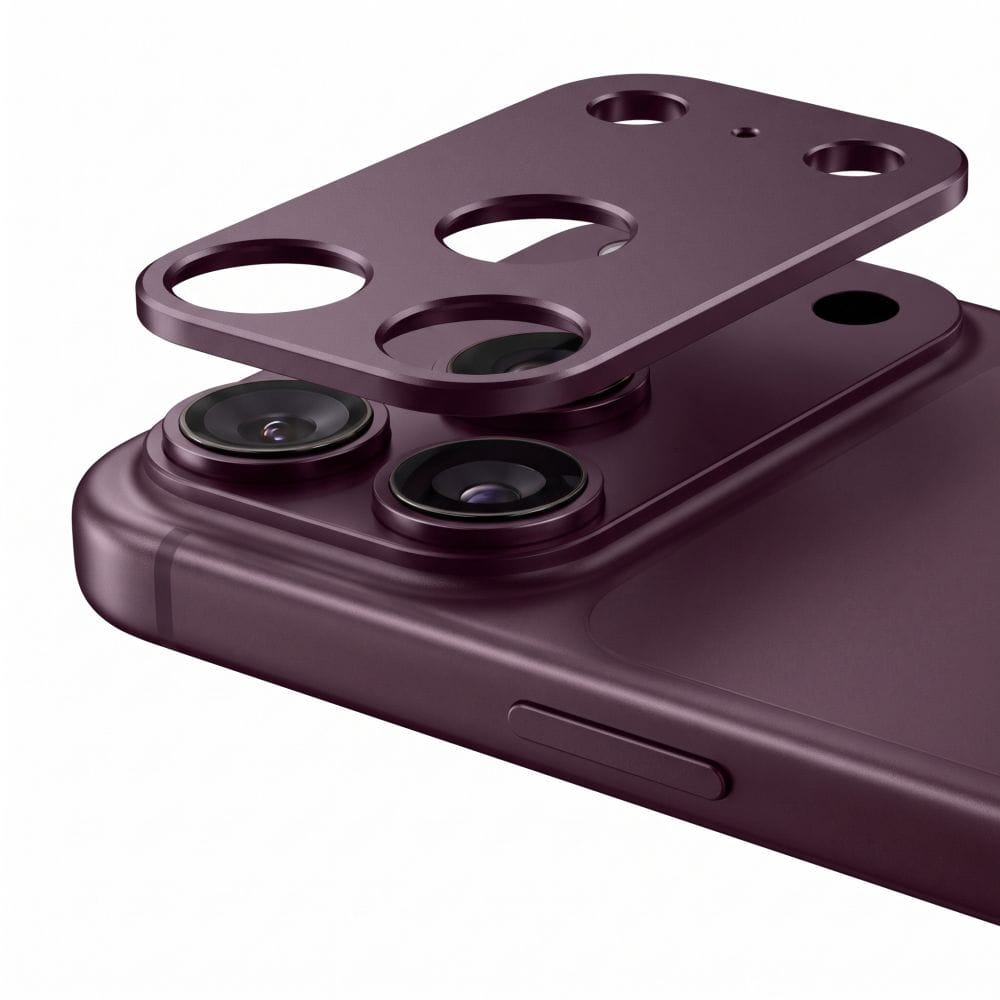 Τζάμι Προστασίας Κάμερας iPhone 18 Pro Tech-Protect CamAlloy Fit+ Burgundy - Image 3
