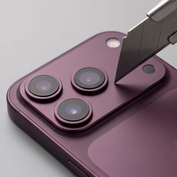 Τζάμι Προστασίας Κάμερας iPhone 18 Pro Tech-Protect CamAlloy Fit+ Burgundy - Image 5