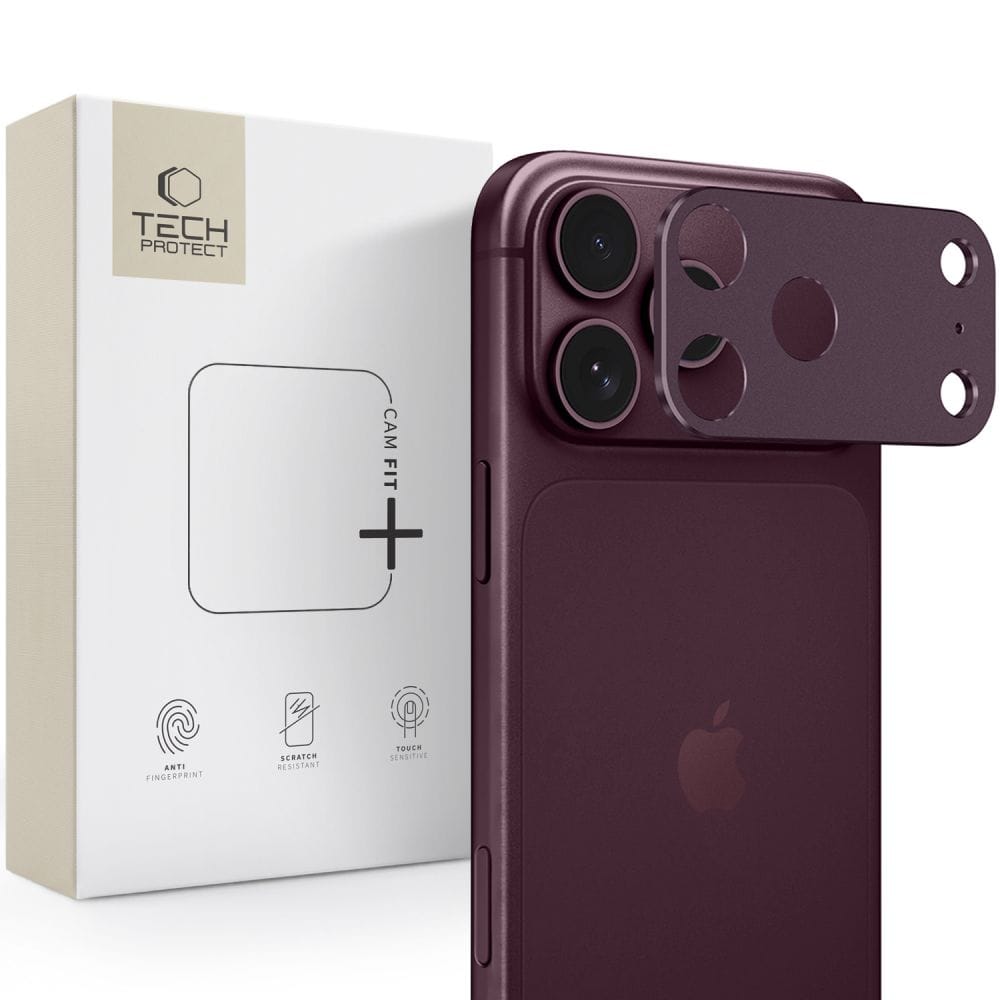 Τζάμι Προστασίας Κάμερας iPhone 18 Pro Max Tech-Protect CamAlloy Fit+ Burgundy