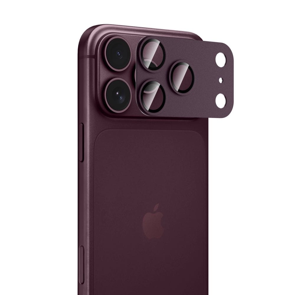 Τζάμι Προστασίας Κάμερας iPhone 18 Pro Max Tech-Protect Camfull Fit+ Burgundy - Image 2