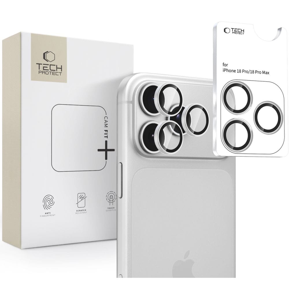 Προστασία Κάμερας iPhone 18 Pro Max / 18 Pro Tech-Protect Camring Fit+ Silver