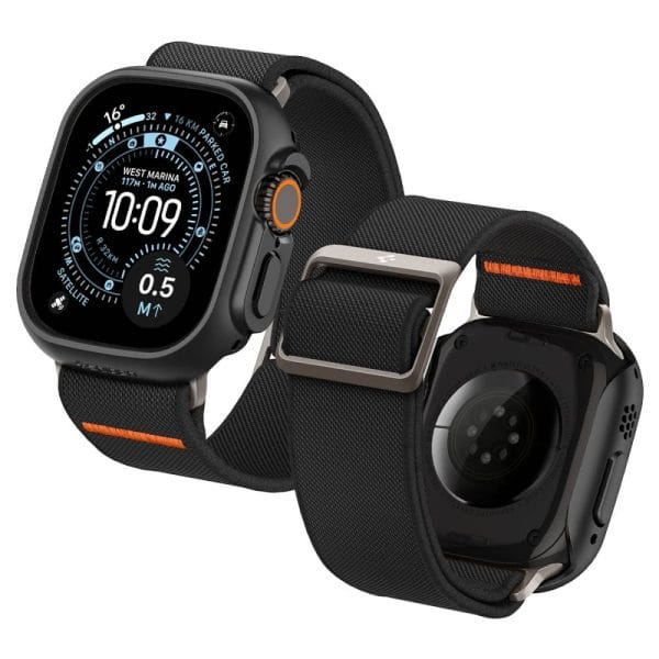 Θήκη + Λουράκι Apple Watch Ultra 4 / 3 / 2 / 1 49mm Spigen Thin Fit + Lite Fit Ultra Black (ACS11672) - Image 5