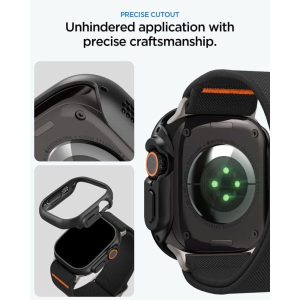 Θήκη + Λουράκι Apple Watch Ultra 4 / 3 / 2 / 1 49mm Spigen Thin Fit + Lite Fit Ultra Black (ACS11672) - Image 10