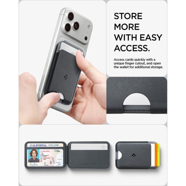 Μαγνητικό Πορτοφόλι MagSafe Spigen Nano Pop S V2 5 Καρτών Black Sesame (AFA11334) - Image 10