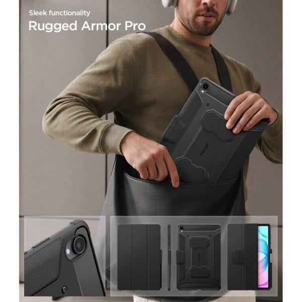Θήκη Samsung Galaxy Tab S12 Plus 12.6″ Spigen Rugged Armor Pro Black (ACS11822) - Image 9