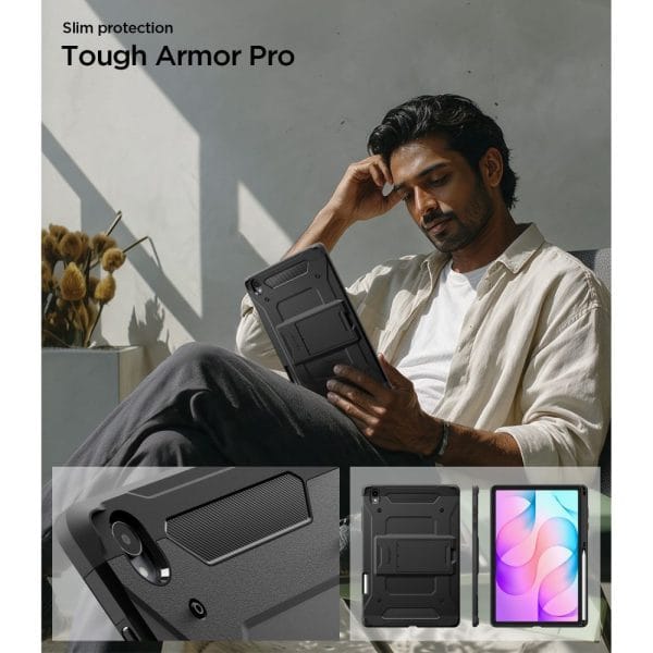 Θήκη Samsung Galaxy Tab S12 Plus 12.6″ Spigen Tough Armor Pro Black (ACS11827) - Image 8