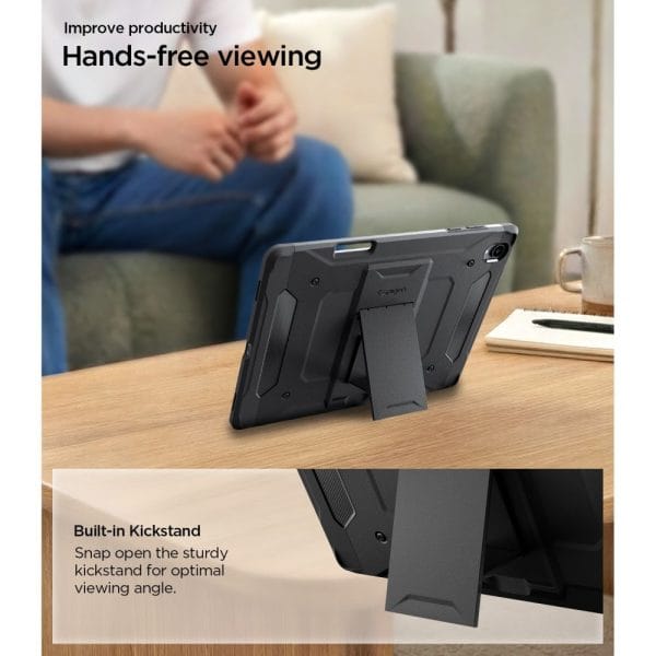Θήκη Samsung Galaxy Tab S12 Plus 12.6″ Spigen Tough Armor Pro Black (ACS11827) - Image 9
