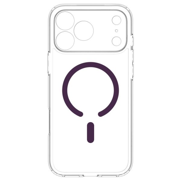 Θήκη iPhone 18 Pro / 17 Pro Spigen Ultra Hybrid MagSafe Clear/Burgundy (ACS12335) - Image 5