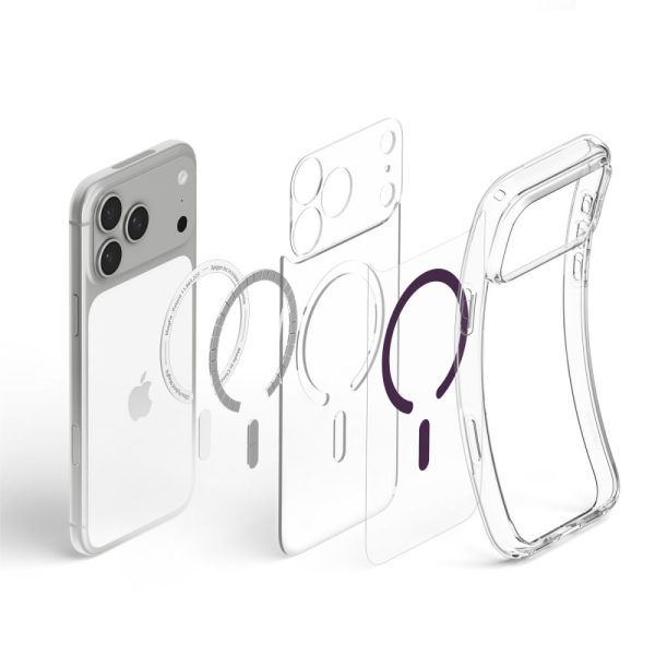 Θήκη iPhone 18 Pro / 17 Pro Spigen Ultra Hybrid MagSafe Clear/Burgundy (ACS12335) - Image 6
