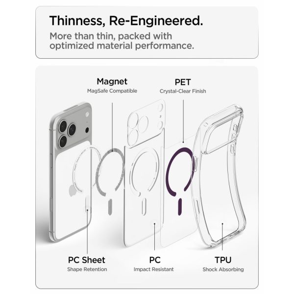 Θήκη iPhone 18 Pro / 17 Pro Spigen Ultra Hybrid MagSafe Clear/Burgundy (ACS12335) - Image 10