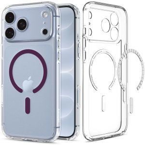 Θήκη iPhone 18 Pro Max / 17 Pro Max Spigen Ultra Hybrid MagSafe Clear/Burgundy ACS12331