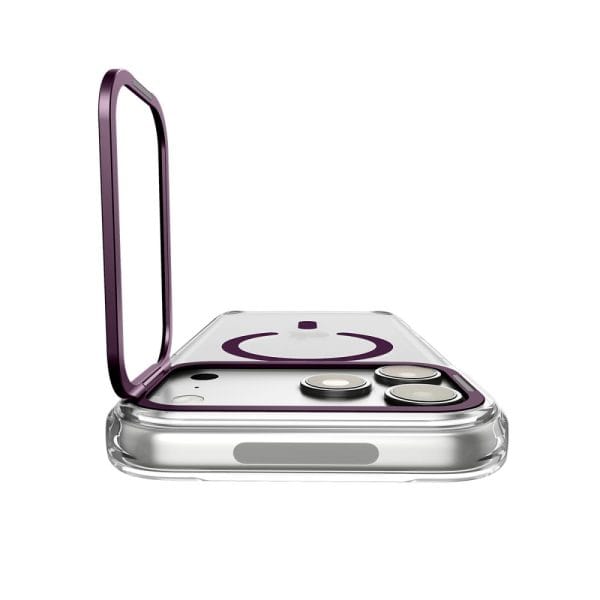 Θήκη iPhone 18 Pro Max / 17 Pro Max Spigen Ultra Hybrid Optik S MagSafe Clear / Burgundy - Image 4