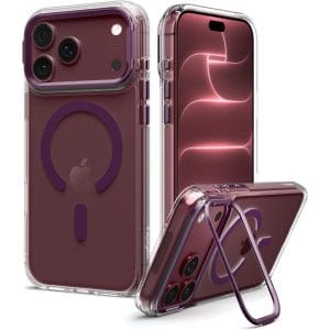 Θήκη iPhone 18 Pro Max / 17 Pro Max Spigen Ultra Hybrid Optik S MagSafe Clear / Burgundy