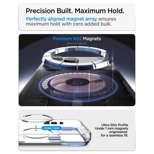 Θήκη iPhone 18 Pro Max / 17 Pro Max Spigen Ultra Hybrid Optik S MagSafe Clear / Light Blue - Image 9