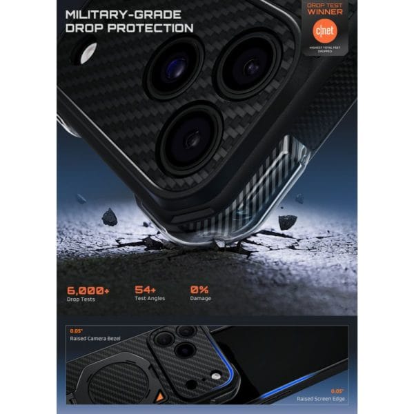 Θήκη iPhone 18 Pro Max / 17 Pro Max Supcase UB Aero MagSafe Aramid Black - Image 4