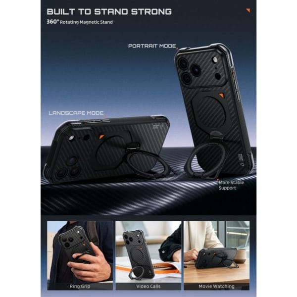 Θήκη iPhone 18 Pro Max / 17 Pro Max Supcase UB Aero MagSafe Aramid Black - Image 5