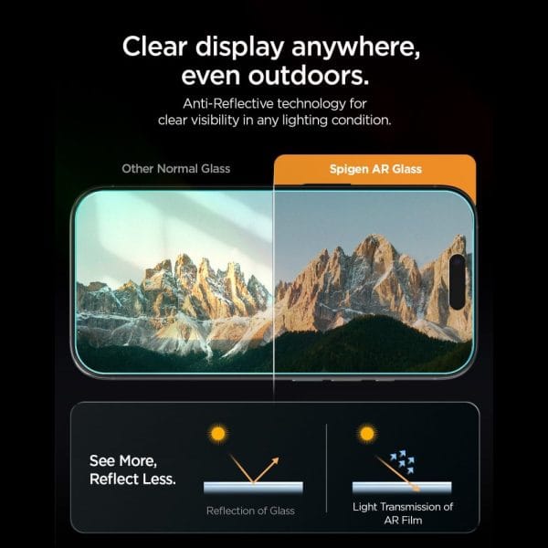 Τζάμι Προστασίας iPhone 18 Pro Max / 17 Pro Max Spigen AlignMaster S Anti-Reflection 2-Pack Clear (AGL10101) - Image 8