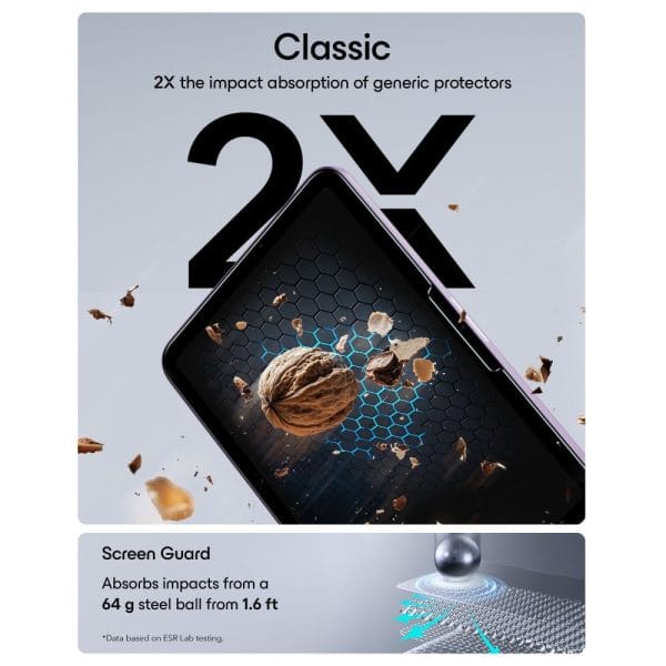 Τζάμι Προστασίας iPad Mini 8 8.5″ ESR UltraFit 2-Pack Clear - Image 5