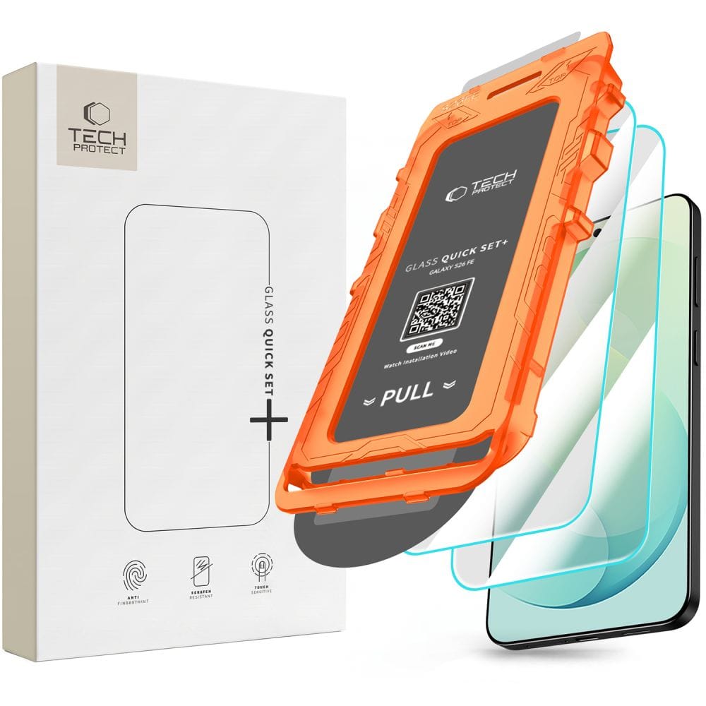 Τζάμι Προστασίας Samsung Galaxy S26 FE Tech-Protect Quick Set+ 2-Pack Clear