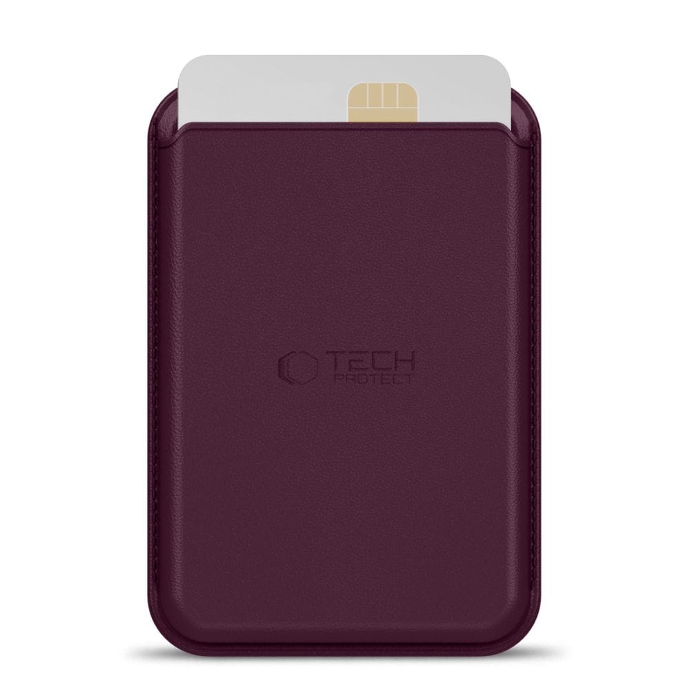 Μαγνητικό Πορτοφόλι MagSafe Tech-Protect CH01 MagWallet Burgundy - Image 3