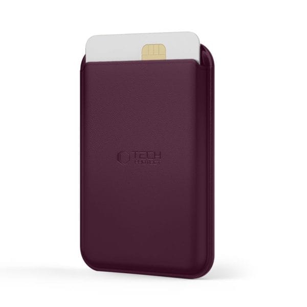 Μαγνητικό Πορτοφόλι MagSafe Tech-Protect CH01 MagWallet Burgundy - Image 4