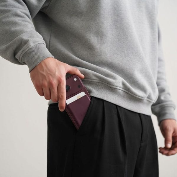 Μαγνητικό Πορτοφόλι MagSafe Tech-Protect CH01 MagWallet Burgundy - Image 6