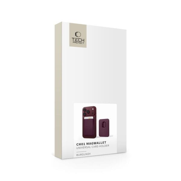 Μαγνητικό Πορτοφόλι MagSafe Tech-Protect CH01 MagWallet Burgundy - Image 10