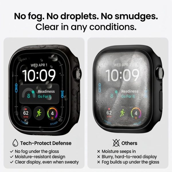 Θήκες Apple Watch 12 42mm Tech-Protect Defense 2-Pack Black & Clear - Image 12