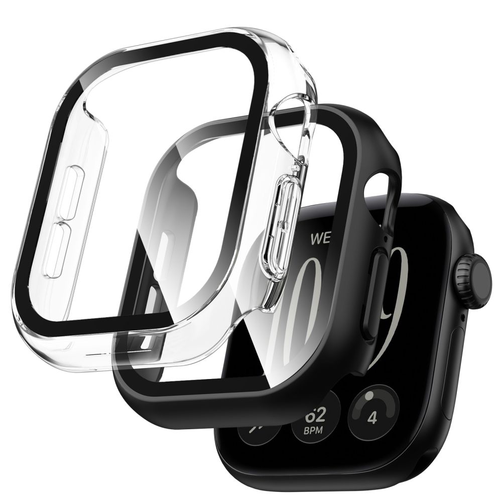 Θήκες Apple Watch 12 42mm Tech-Protect Defense 2-Pack Black & Clear