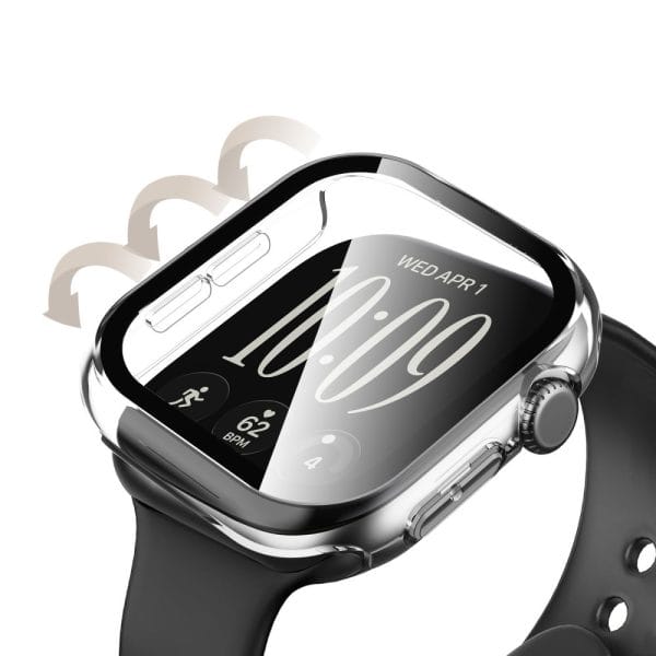 Θήκες Apple Watch 12 46mm Tech-Protect Defense 2-Pack Black & Clear - Image 4