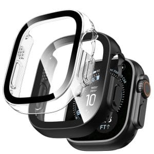 Θήκες Apple Watch Ultra 1/2/3/4 49mm Tech-Protect Defense 2-Pack Black & Clear