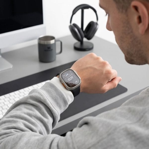 Θήκες Apple Watch Ultra 1/2/3/4 49mm Tech-Protect Defense 2-Pack Titanium & Clear - Image 11