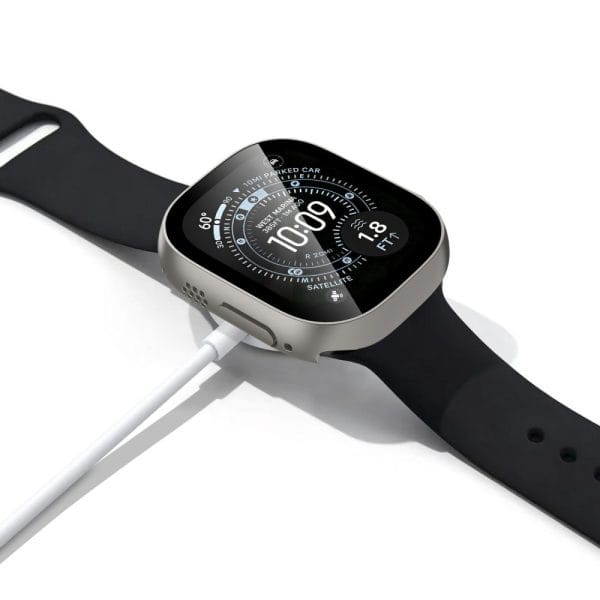 Θήκες Apple Watch Ultra 1/2/3/4 49mm Tech-Protect Defense 2-Pack Titanium & Clear - Image 6