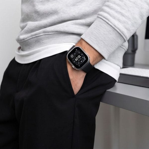 Θήκες Apple Watch Ultra 1/2/3/4 49mm Tech-Protect Defense 2-Pack Titanium & Clear - Image 9