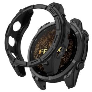 Μαύρη προστατευτική θήκη Tech-Protect Defense Air από PC για Garmin Fenix 9 51mm, ματ κάλυμμα κάσας