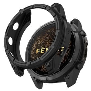 Μαύρη προστατευτική θήκη Tech-Protect Defense Air από PC για Garmin Fenix 9 Pro 47mm, ματ κάλυμμα κάσας